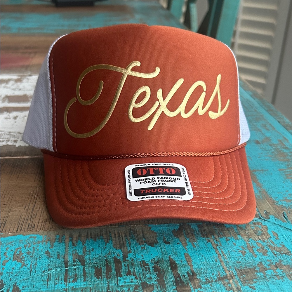 Texas Longhorn Orange and White Cap